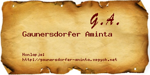 Gaunersdorfer Aminta névjegykártya